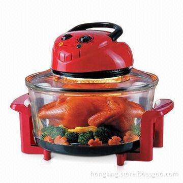 Halogen Oven/Heater with Infrared Light, Transparent Glass Pot, Heat and Scratch Resistance Material